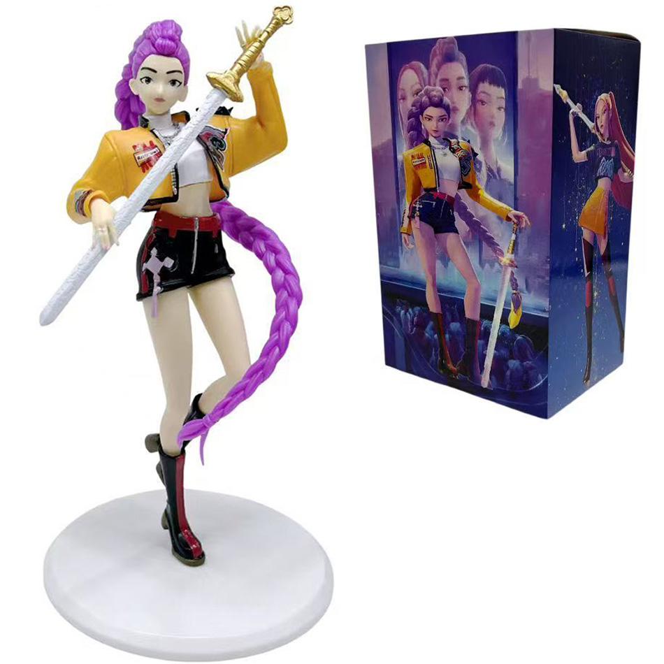 Sale 20cm Kpop Demon Hunters Superstar Rumi Standing Figures PVC Model Toys Decoration Ornament Accessories Toys Gifts