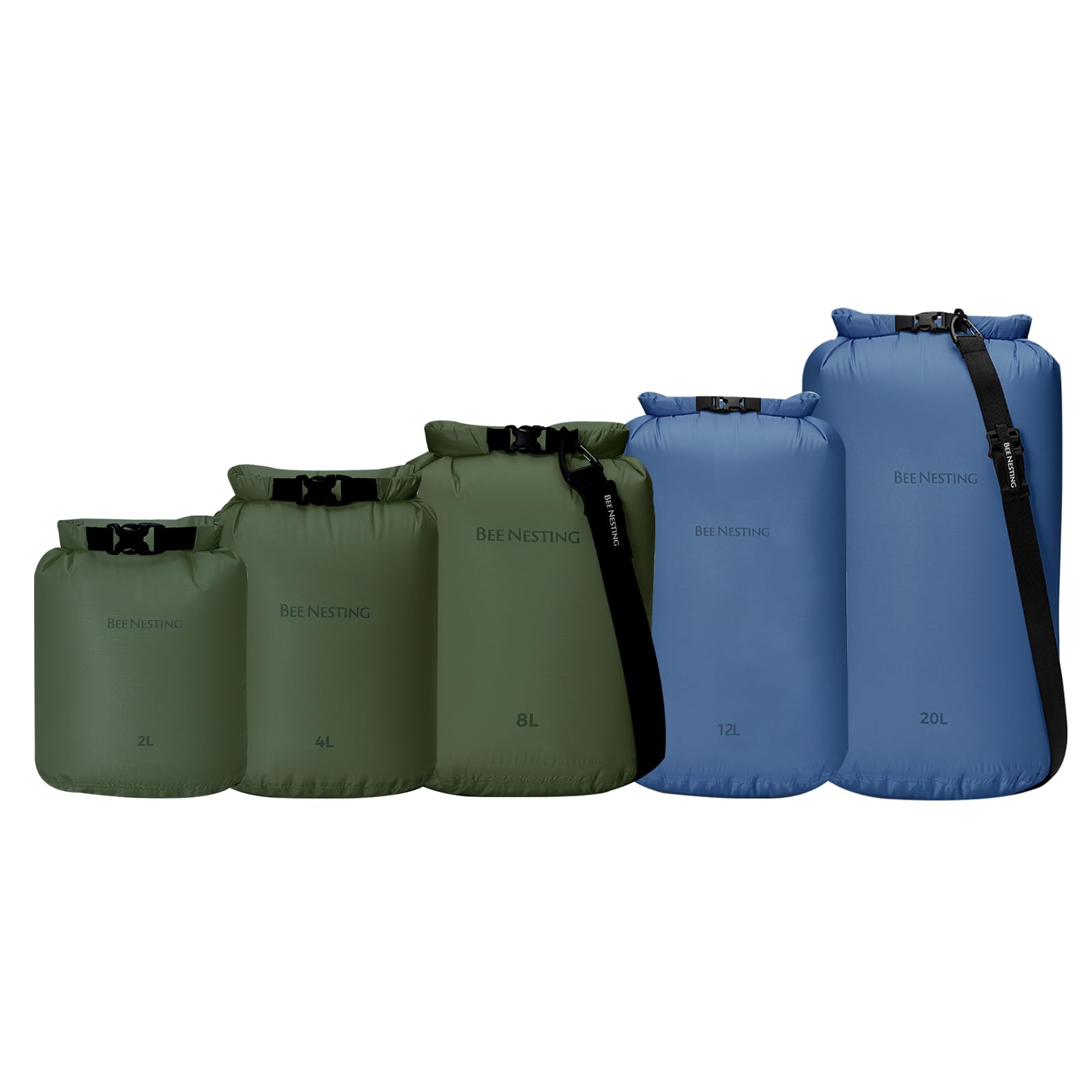 

Bee Nesting Ultralight Dry Bag Set for Stuff Sacks for and Lightweight Stuff Sack Waterproof and Emergency Preparedness Bags Backpacking,