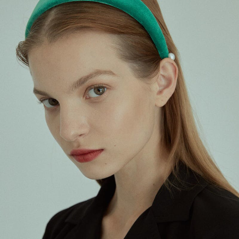 Elizabeth Moments Racing Green Velvet Headband