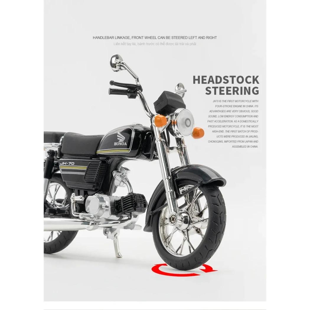 1/12 Honda JiaLing JH-70 сплав модель мотоцикла имитация литой металл уличная спортивная — фото 7