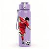 1PC Dynamic Soccer Athlete 750ml Color Plastic Sports Water Bottle Leakproof Flip Straw Lid Suitable for Sports Office Home Use