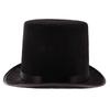 Black Magician Jazz Hat Classic Top Hat Polyester Felt Unisex Fedora Party Hat for Stage Performance