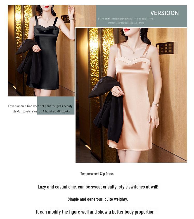 Dámské saténové camisole šaty na jaro/léto 2024 - francouzský design