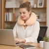 U Shaped Neck Pillow, Solid Color Travel Pillow, Breathable Neck Support Pillow, Portable Headrest for Travel Office Home Planes Trains Self-Driving