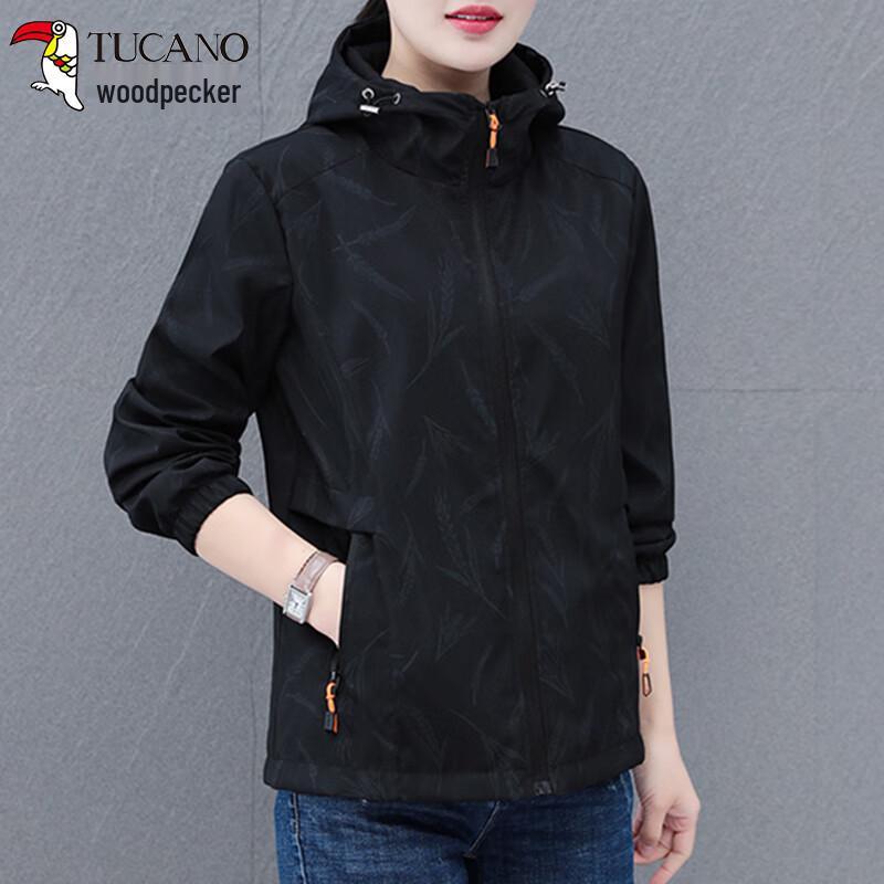 Woodpecker Damjacka med huva för vardagsbruk