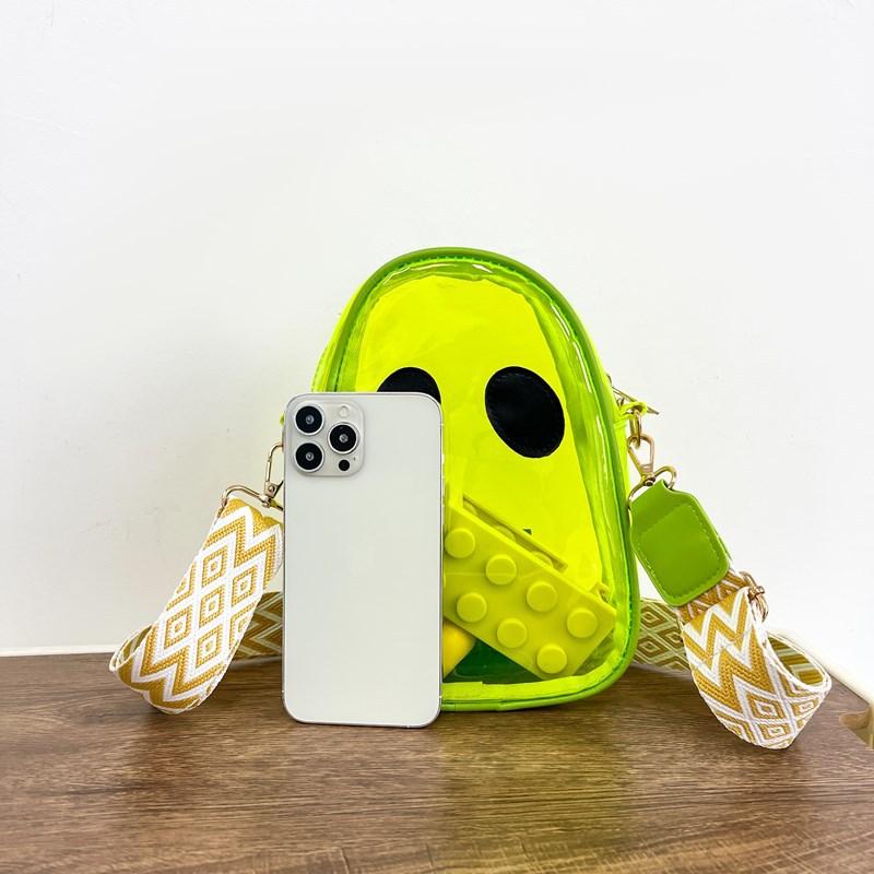 Summer transparent small bag women 2025 new cross-body jelly bag one shoulder funny small square bag