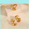 Female Geometric Titanium Steel Ring With Electroplated Finish For Trendy Fashion Look
