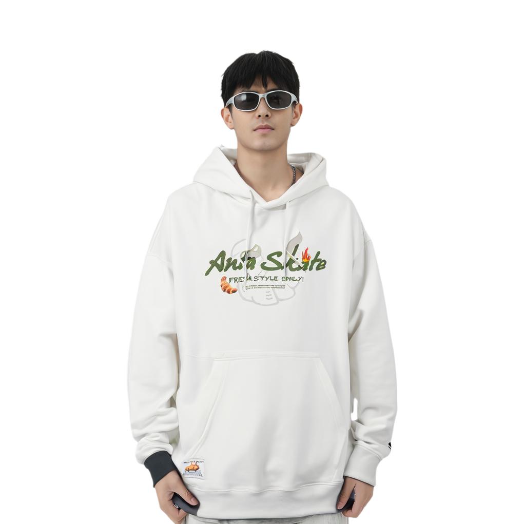 Anta Comfortable Casual Versatile Hoodie Unisex hoodies Ivory 172448703N-1