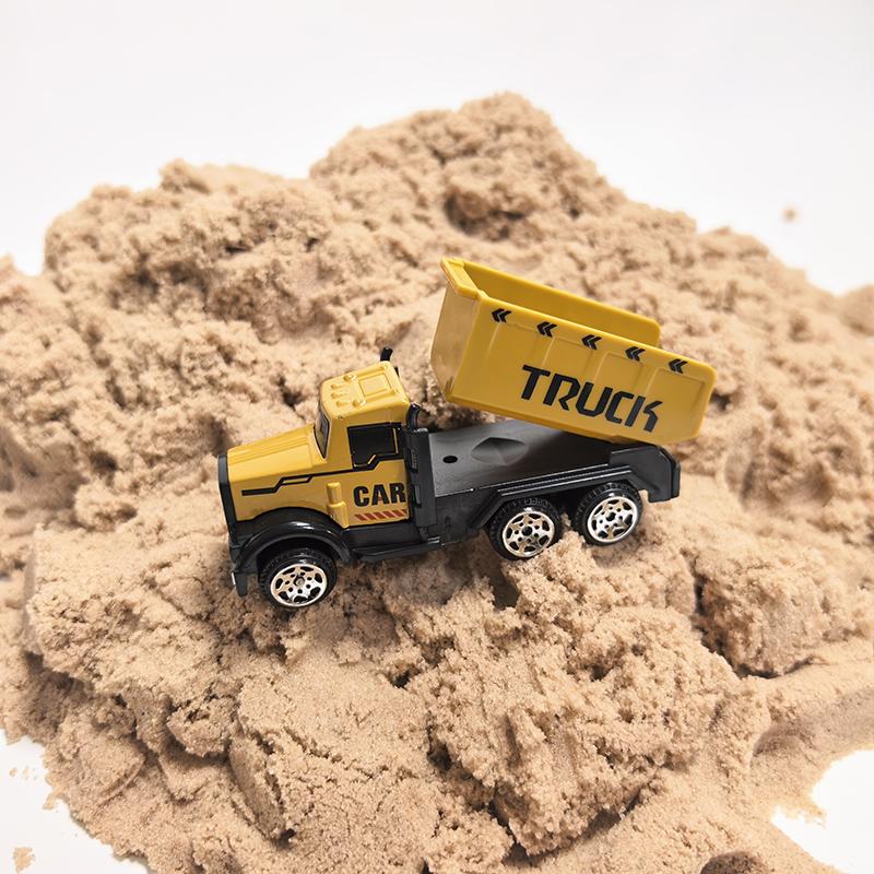 6pcs/set Mini Car Toys Alloy Engineering Truck Car Excavator Bulldozer Roller Miniature Model Diecast Birthday Gift for Kid Boys