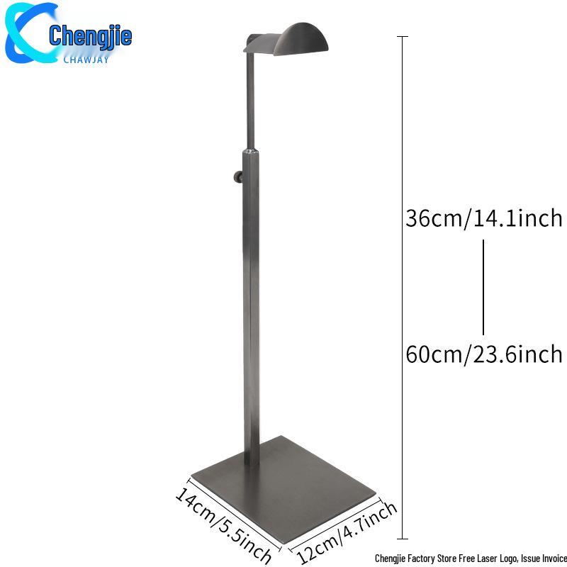 Adjustable Stainless Steel Floor-Standing Bag Display Stand for Women's Bags