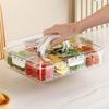 Snack Containers 8 Compartments Snack Box Tray Organizer Storage For Fruits Nuts Condiments Sweets Candy Kitchen Refrigerator