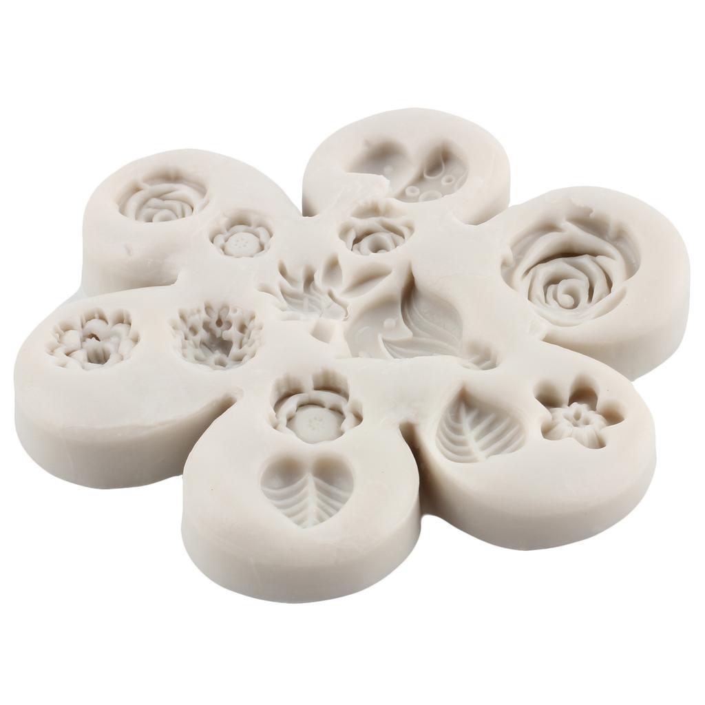 Fairy Garden Gnome Home Silikonové formy Dveře Okénko Forma na fondán Květina Houba Zdobení dortů Formy na cukroví Čokoláda