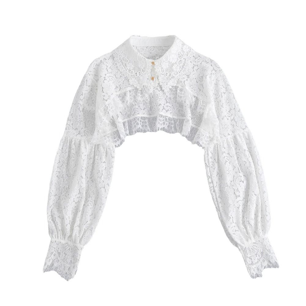 Chiffon False Collar Lace Loose Top Coat Cute Clothes Accessories  Girl