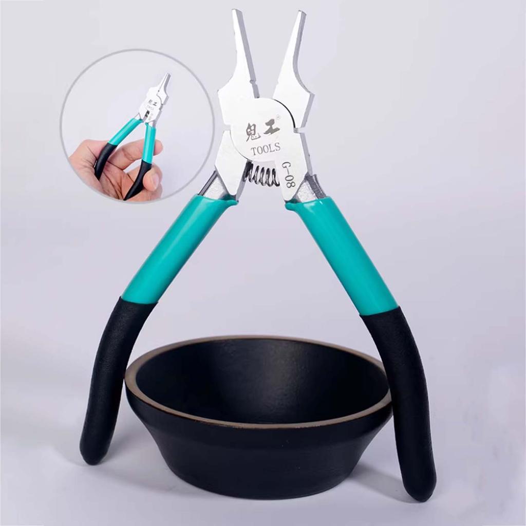 Mini Flat Nose Pliers, Toothless Jewelry Metal Sheet Bending Pliers