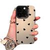 Simple love is suitable for iPhone16promax Apple mobile phone case 14plus small fresh 13pro colored silver 15.