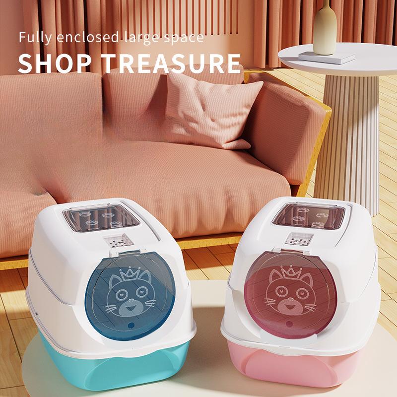 

Ящик для кошачьего туалета, полностью закрытый большой закрытый кошачий туалет, брызгозащищенный ящик для кошачьего туалета, тип ящика для кошек, домашних животных, товары для кошек