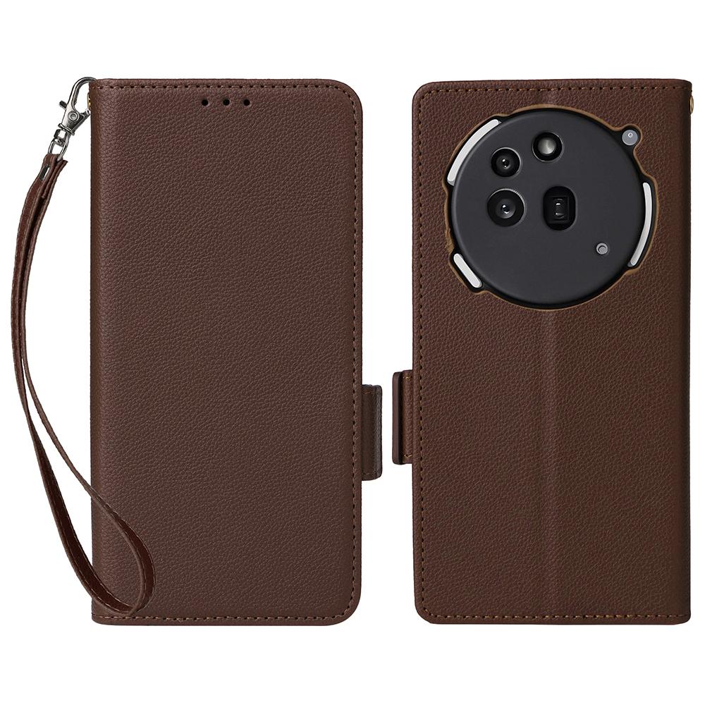 For Nothing Phone (3a) Pro Case with Wrist Strap Litchi Texture PU Leather Wallet Phone Cover