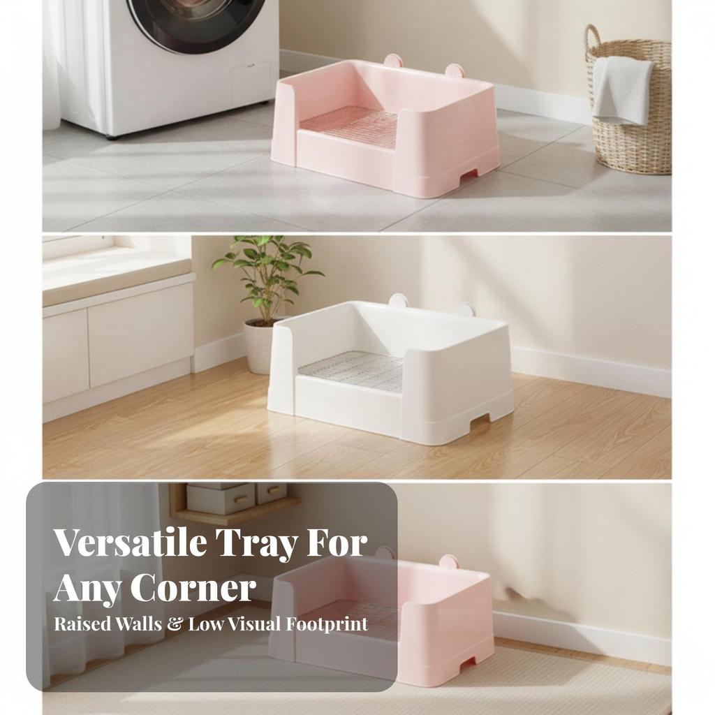 Heavy-Duty High-Sided Long-Eared Pet | Resistant Potty with Mesh