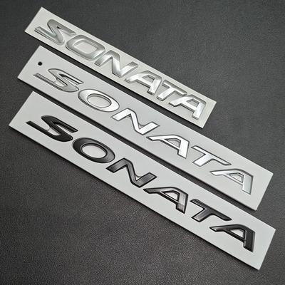 Logo 3D ABS Chrome Noir Lettres Sonata Emblème Badge Autocollant Plaque Nom Décoration Voiture Coffre Arrière Accessoires