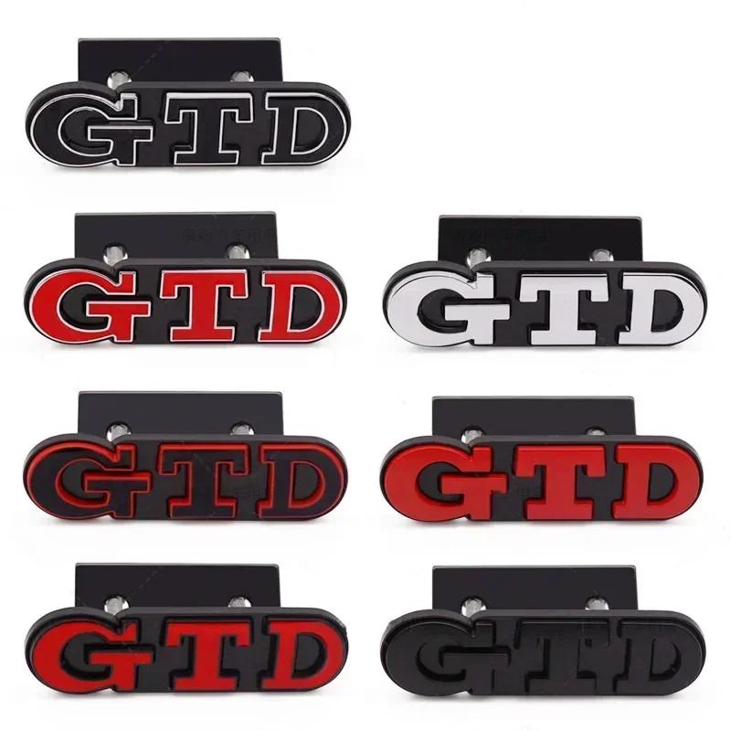 2026 Hot For VW VOLKSWAGEN 3D Metal GTD Logo Car Rear Trunk Badge Sticker Front Grill Emblem For VW Polo Golf 4 5 6 7 GTD MK4 MK