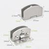 Glass Door Hinge Zinc Alloy With Screws Cupboard Countertop Accessories