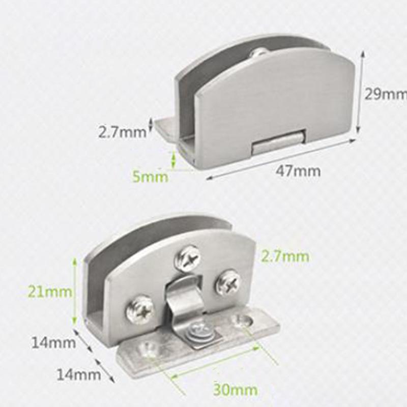 Glass Door Hinge Zinc Alloy With Screws Cupboard Countertop Accessories