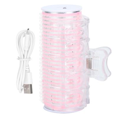 USB Tragbarer Haarwickler Pony Lockenwickler Haarstyling Werkzeug Mini Elektrischer Lockenstab Rosa