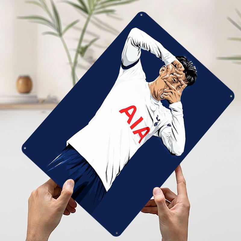 

Son Heung-min Poster Customized Wall Art Vintage Metal Signs Retro Tin Plaque for Man Cave Office Decor Decoration Home House 20x30cm（7.8x11.8inch）
