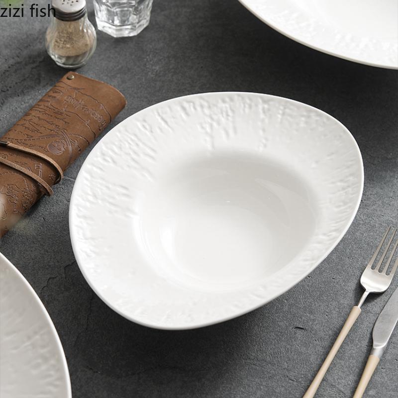Fruit Plate Salad Bowl White Straw Hat Bowls Dining Plates Soup Plate Noodle Bowl Dessert Bowls Pasta Dish Sashimi Plates Dish