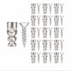 Cabinet Hinge Thread Repair Screw Kit Hinge Repair Screws with Expansion Anchors Silver 30PCS