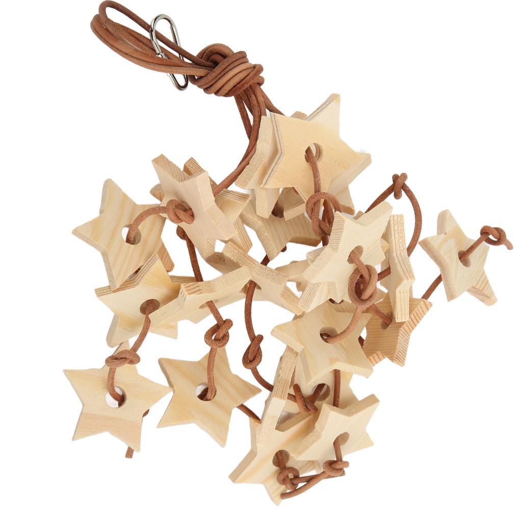 Bird Wood Star Toy Bite Resistant Parrot Wood Star Chewing Toy for Budgies Parakeet Cockatiel