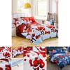 Festive Christmas Quilt Cover Pillow Case Set With Snowman And Santa Claus Design