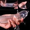 S/L Size Penis Sleeve Extend 5/7CM Reuseable Condom Delay Ejaculation Penis Enlargement Sex Toys for Men Couples
