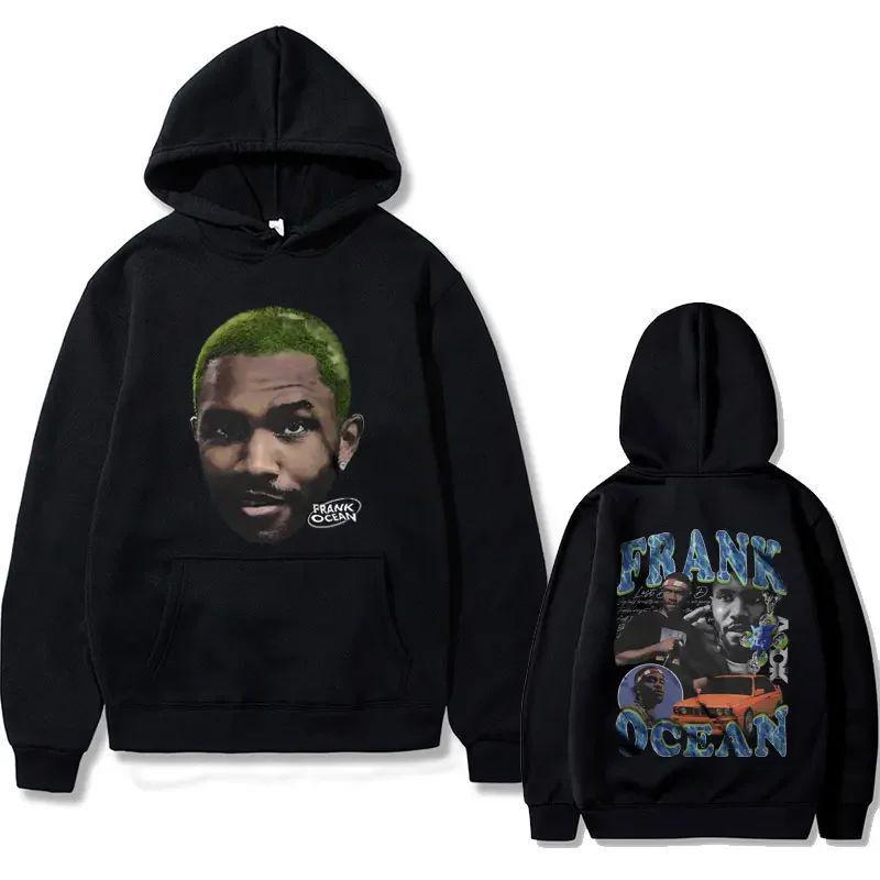 European Size Oversized Hoodie with Gold Rap Pattern