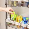Retractable Fridge Door Organizer: Multi-Use Seasoning Divider & Anti-Tip Shelf