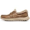 On The Go Pu Leather Soft Comfortable Shock Absorbing Durable Low Top Casual Shoes Women Sneaker Brown 136446-CSNT
