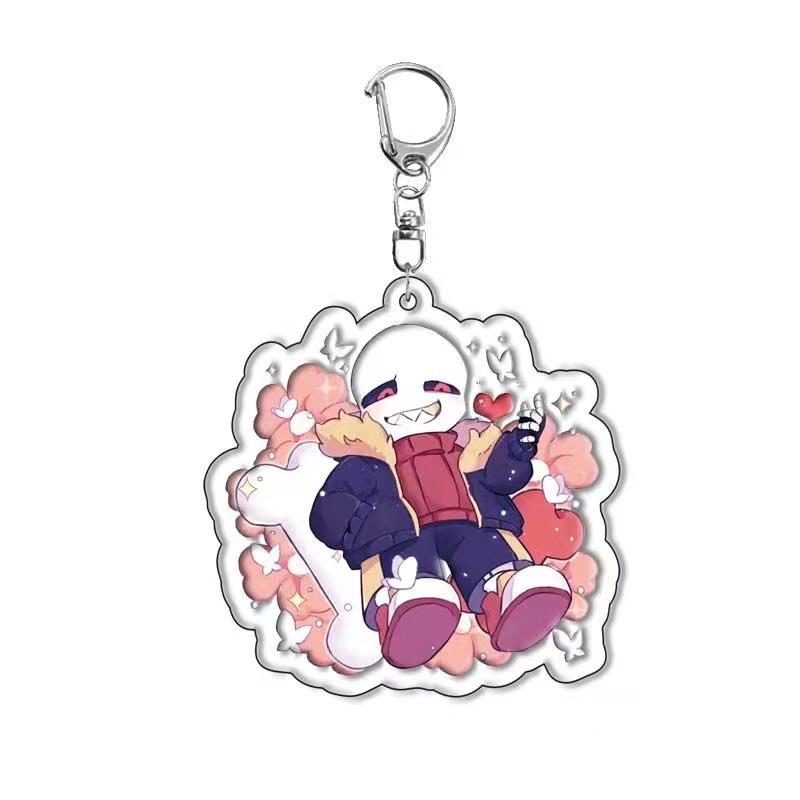 Undertale Frisk & Sans Anime Acrylic Keychain Pendant