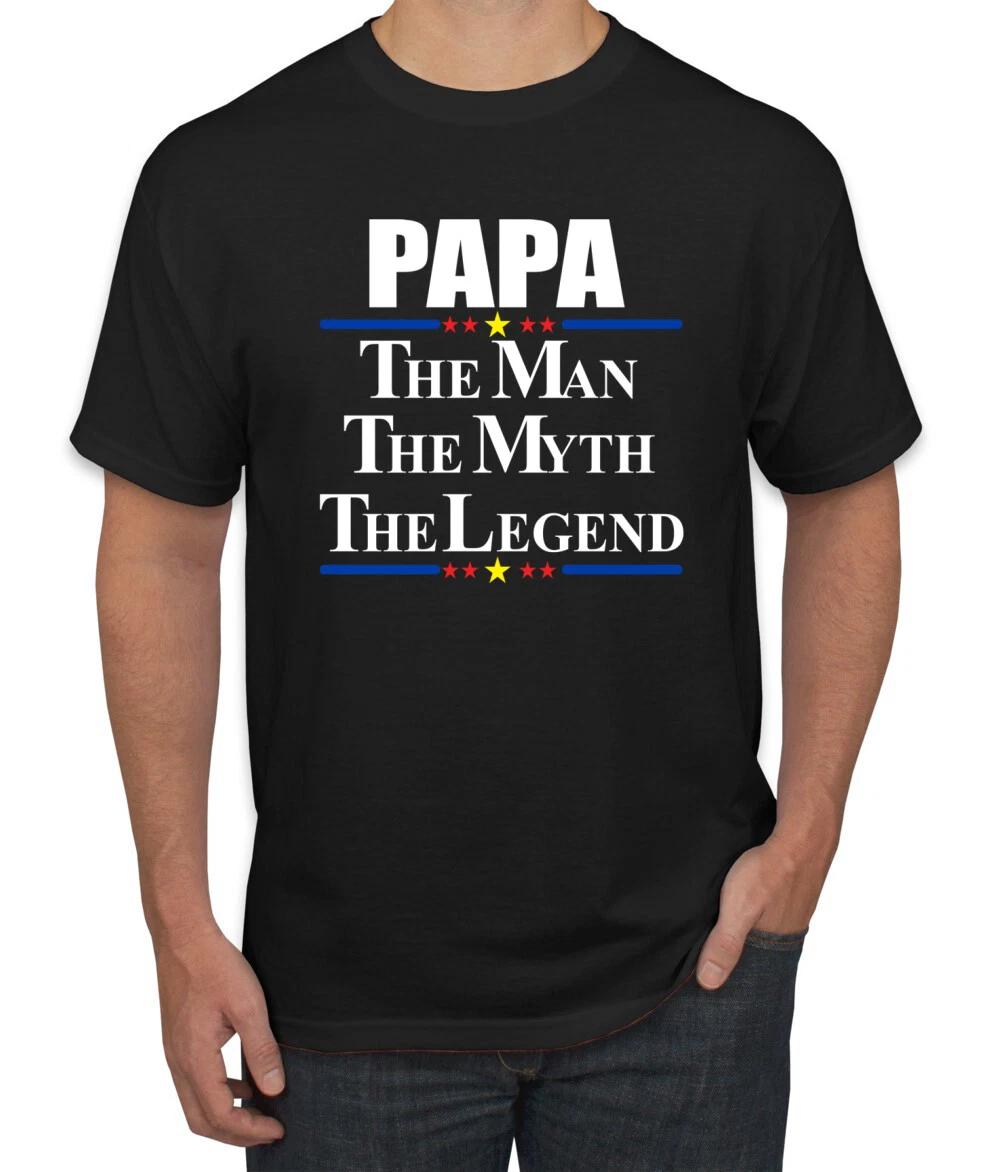 Papa The Man Myth Legend Funny Fathers Day Gift Men T- Shirt Graphic Humor T S