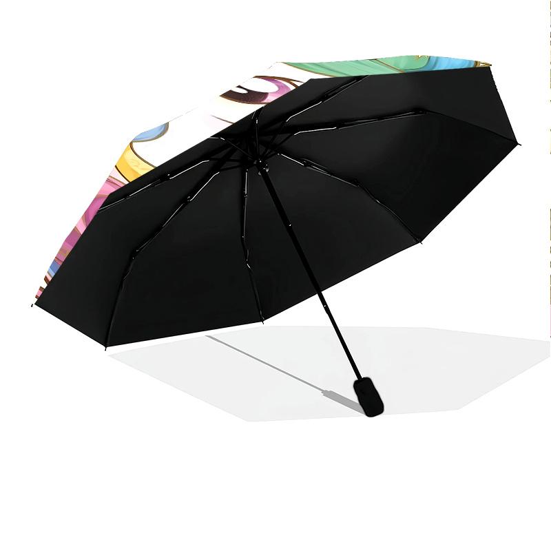 Magic Pony Friendship Shines Folding Umbrella 8 Paraphenoid Bones Suitable For All Seasons Umbrella Outdoor Printing
