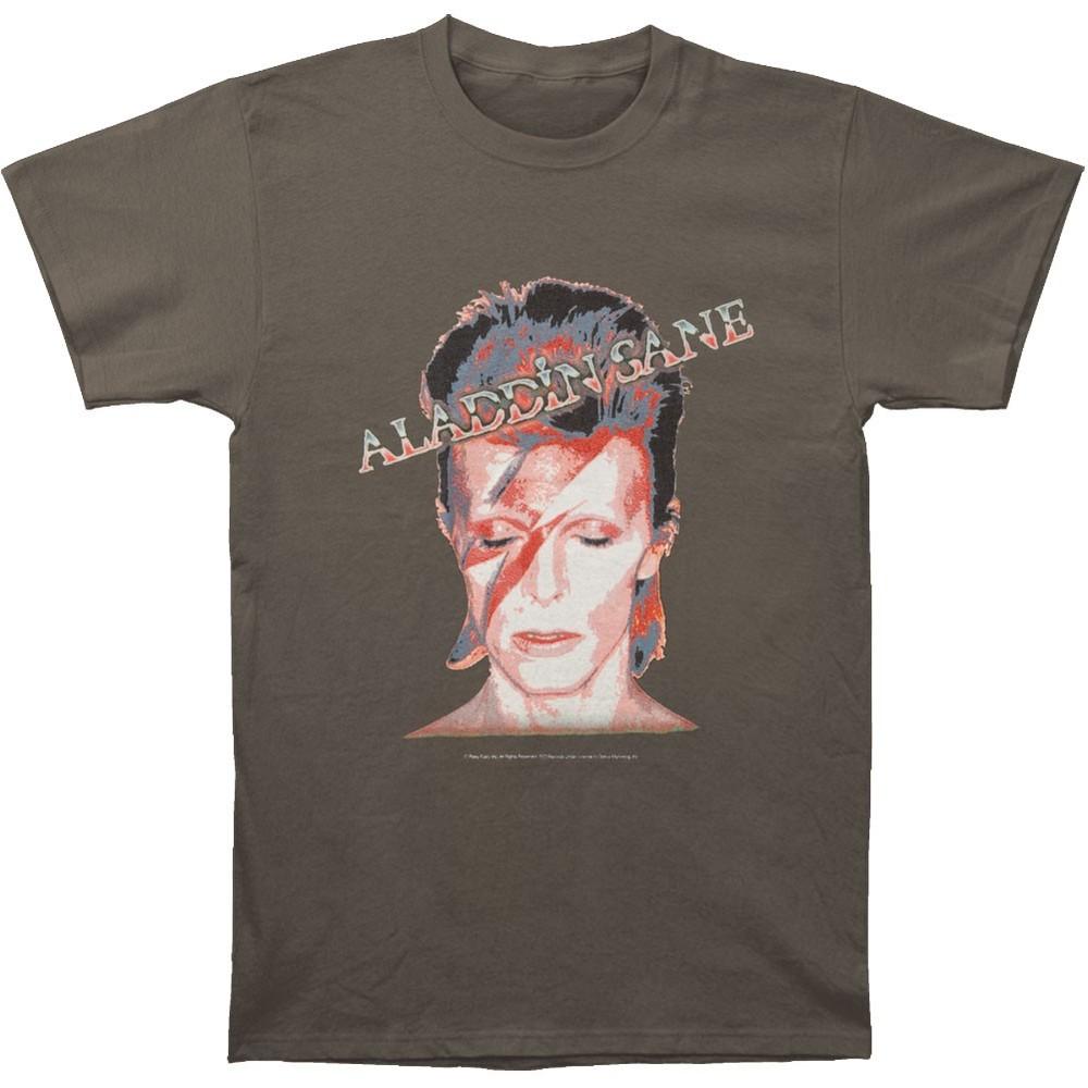 David Bowie Aladdin Sane T-shirt Medium Grey Unisex T-Shirt L