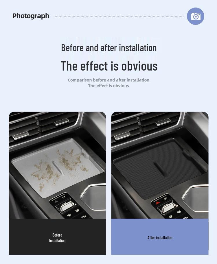 Tiggo 5 Anti-Slip Silicone Console Pad - Fits 26 Chery Models, Protective Car Accessory