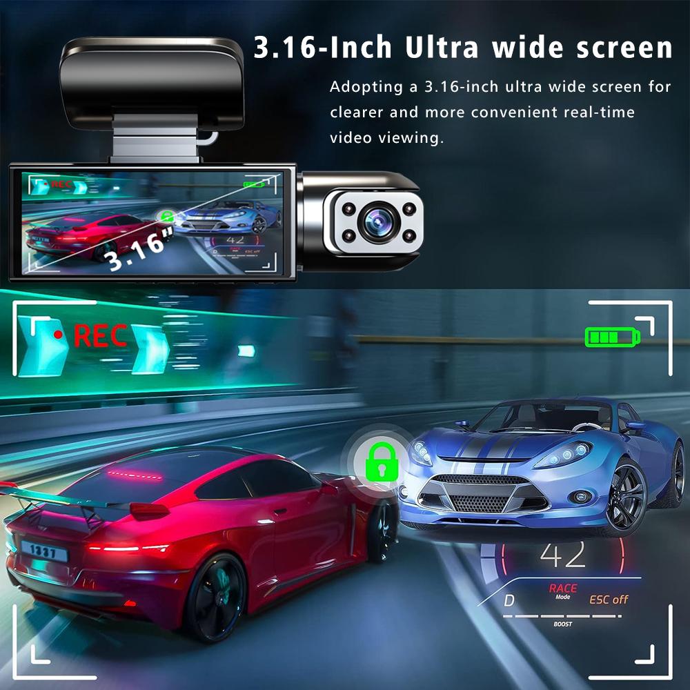 Dual Lens Dash Cam Car DVR FHD 1920*1080P Dash Camera Cabin Dashcam Vehicle Video Drive Recorder Interior Mini Dvrs Black Box