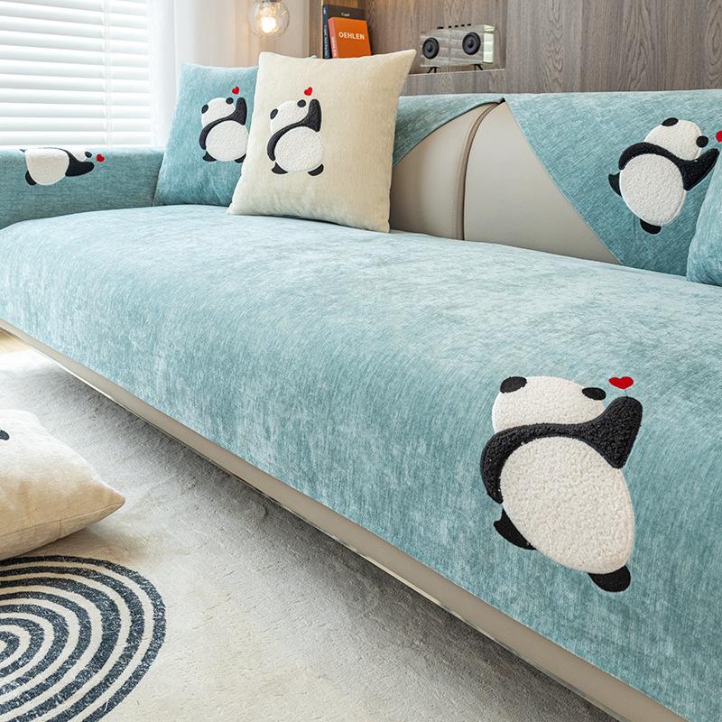 Chenille Sofa Cushion for All Seasons, Backrest Cover, Non-slip Simple Sofa Cover, All-inclusive High-end Cushion