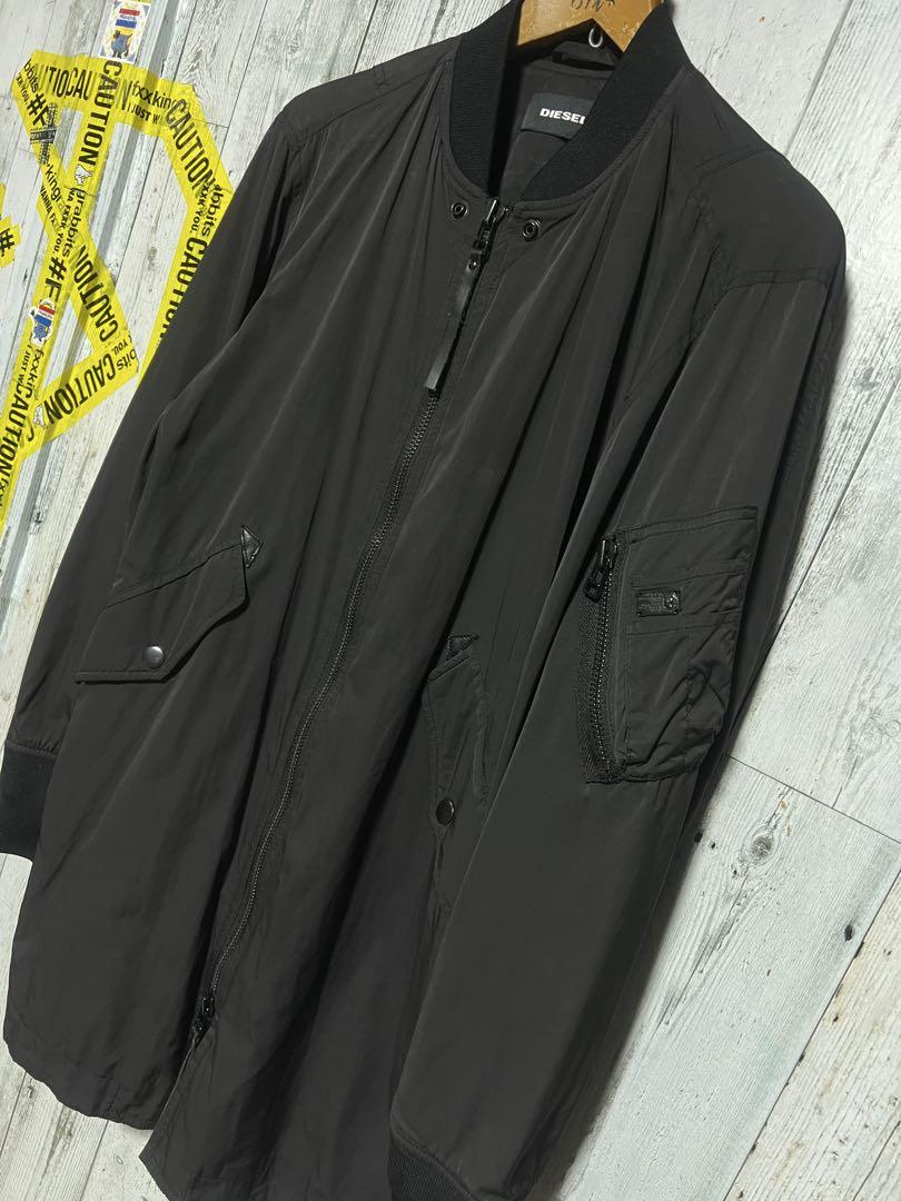 

[USED] Extremely limited edition DIESEL MA-1 flight jacket, genuine cowhide leather, rare, slim, black