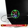 LED Clock Fan Time Temperature Display Mini Cooling Flashing Fan Real Time Display Portable Gadgets Flexible Gooseneck LED Clock