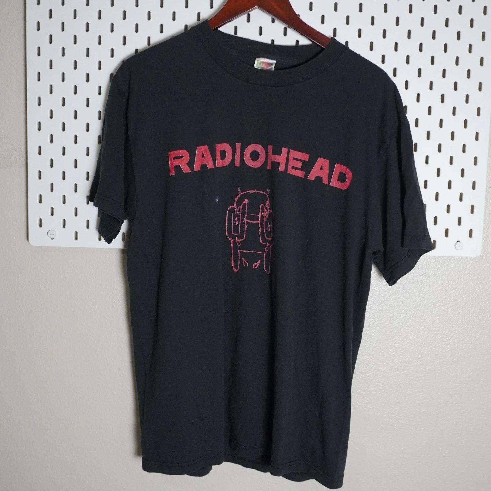 Vtg Radiohead World Tour 2001 Band Black Unisex T shirt Reprint S-5XL WA3518 M