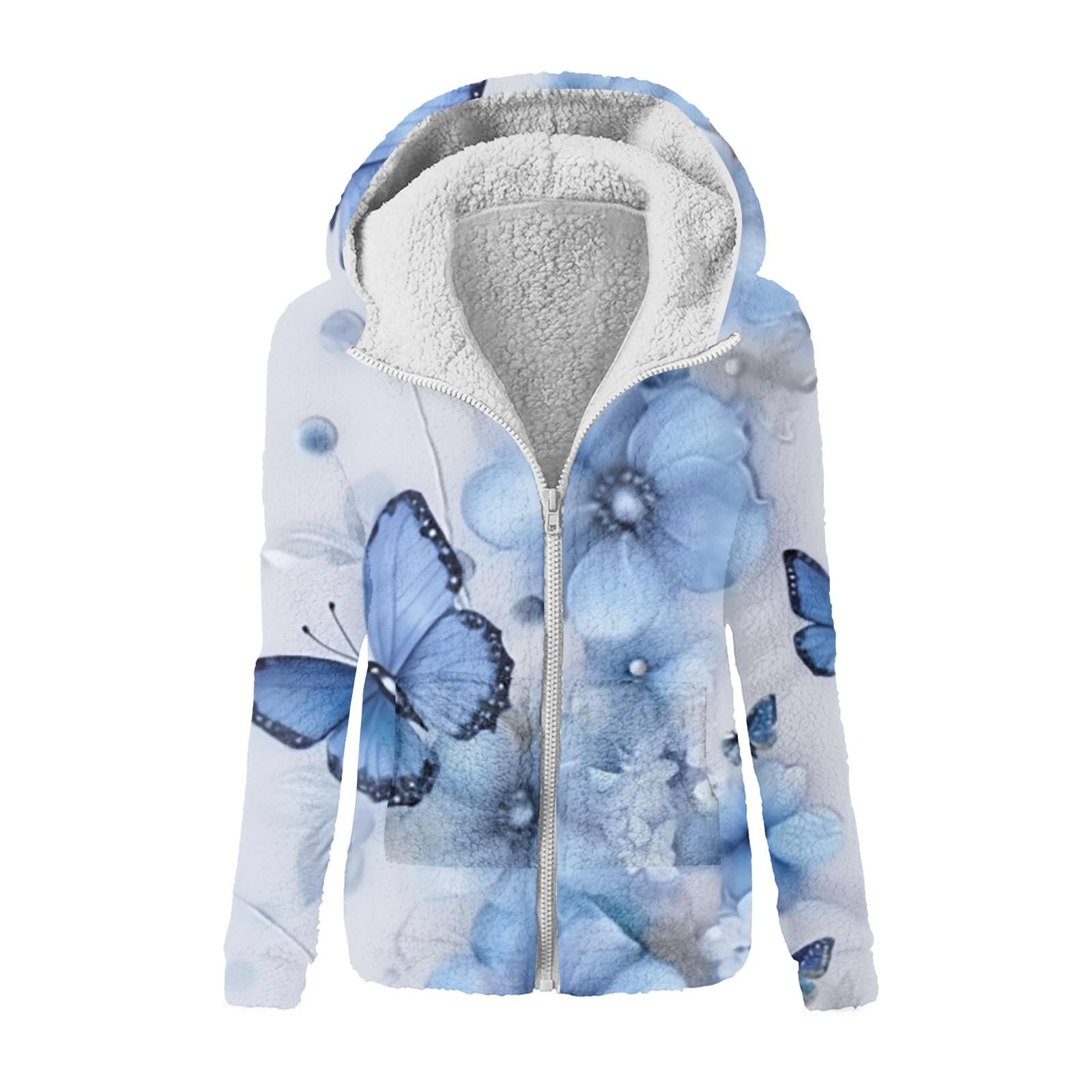 

Женская модная толстовка с принтом, свободная плюшевая куртка с капюшоном на молнии M розовый