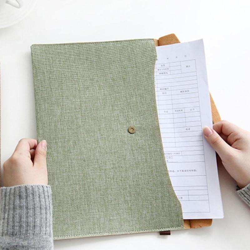 Папка для документов из искусственного льна — фото 5