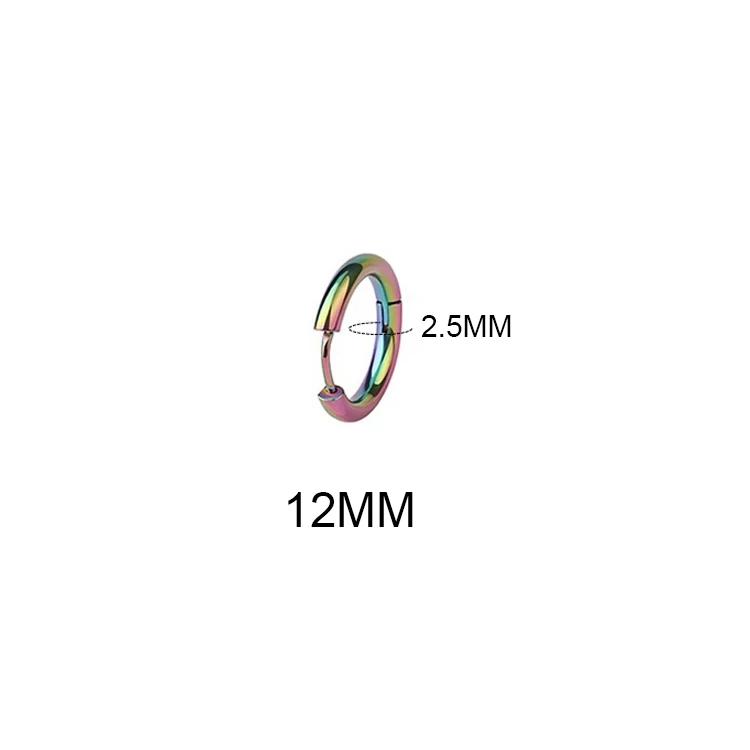 LATS 2024 New Simple Stainless Steel Small Hoop Earrings for Women Men 8mm To 20mm Round Cartilage Ear Piercing Fashion Zircon