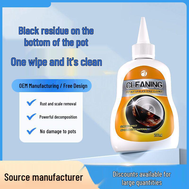 Kitchen Pot & Oil Stain Remover Gel - Scrubber & Scraper for Black Stains